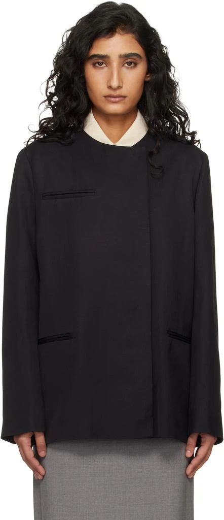 Loulou de Saison Black Bono Asymmetric Blazer