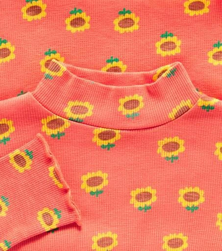 BOBO CHOSES Sunflower cotton-blend jersey turtleneck top 2