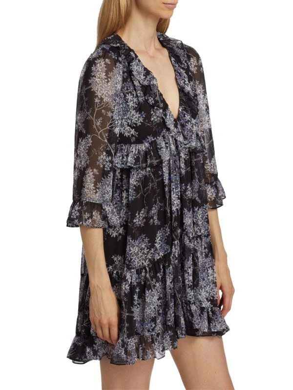 Cinq à Sept Emori Floral Ruffle Mini Dress 3