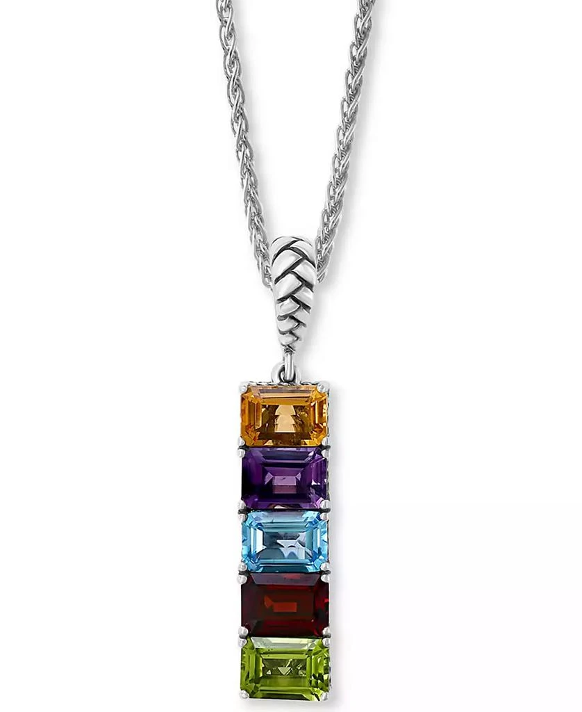 EFFY Collection EFFY® Multi-Gemstone (5-3/4 ct.-t.w.) 18" Pendant Necklace in Sterling Silver 1