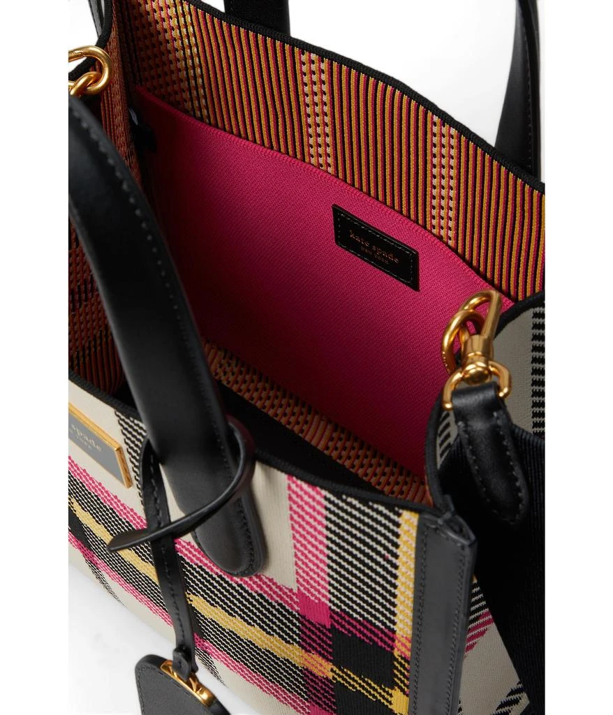 Kate Spade Manhattan Museum Plaid Knit Jacquard Small Tote 3