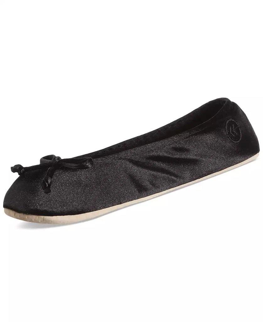 Isotoner Signature Women's Satin Ballerina Slippers with Bow 5