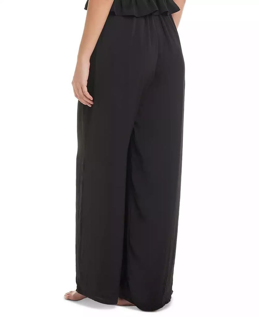 Red Carter Women's Shirred-Waist Wide-Leg Cover-Up Pants