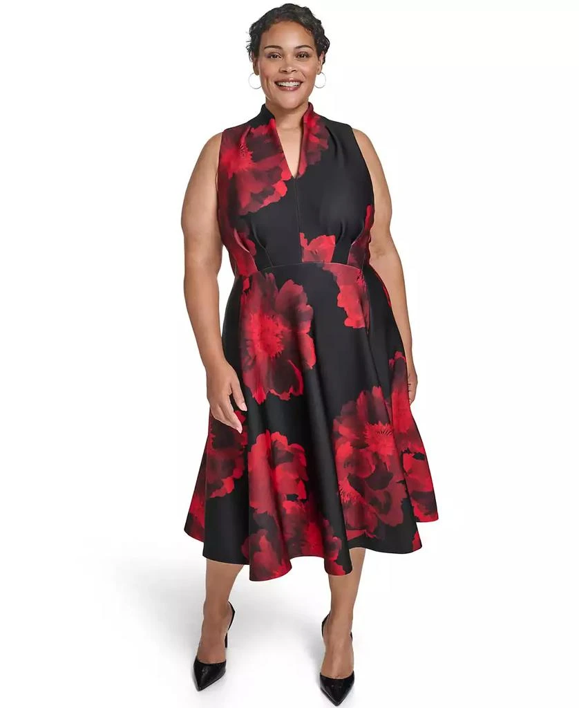 calvin klein fit & flare sweater dress English Factory main image 0