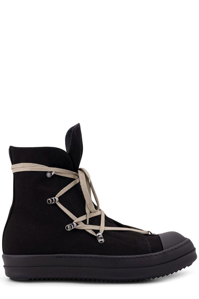 DRKSHDW【RICK OWENS】Hollywood Megacrust Denim Sneaks Rick Owens Black Hollywood Megacrust Denim Sneaks Sneakers
