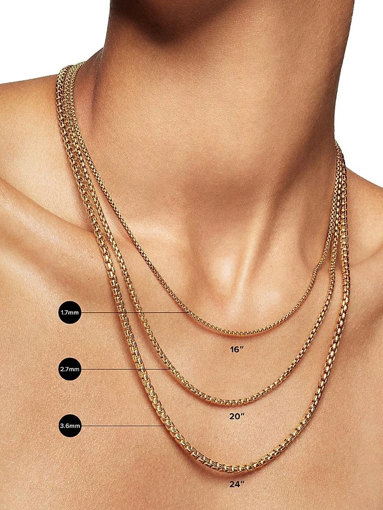 David Yurman Box Chain Necklace in 18K Rose Gold, JEWELRY