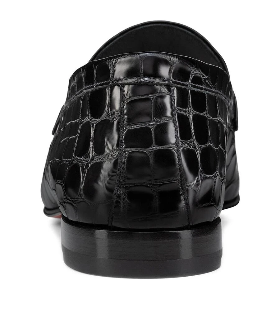 Christian Louboutin MJ Moc Croc-Embossed Leather Loafers 6