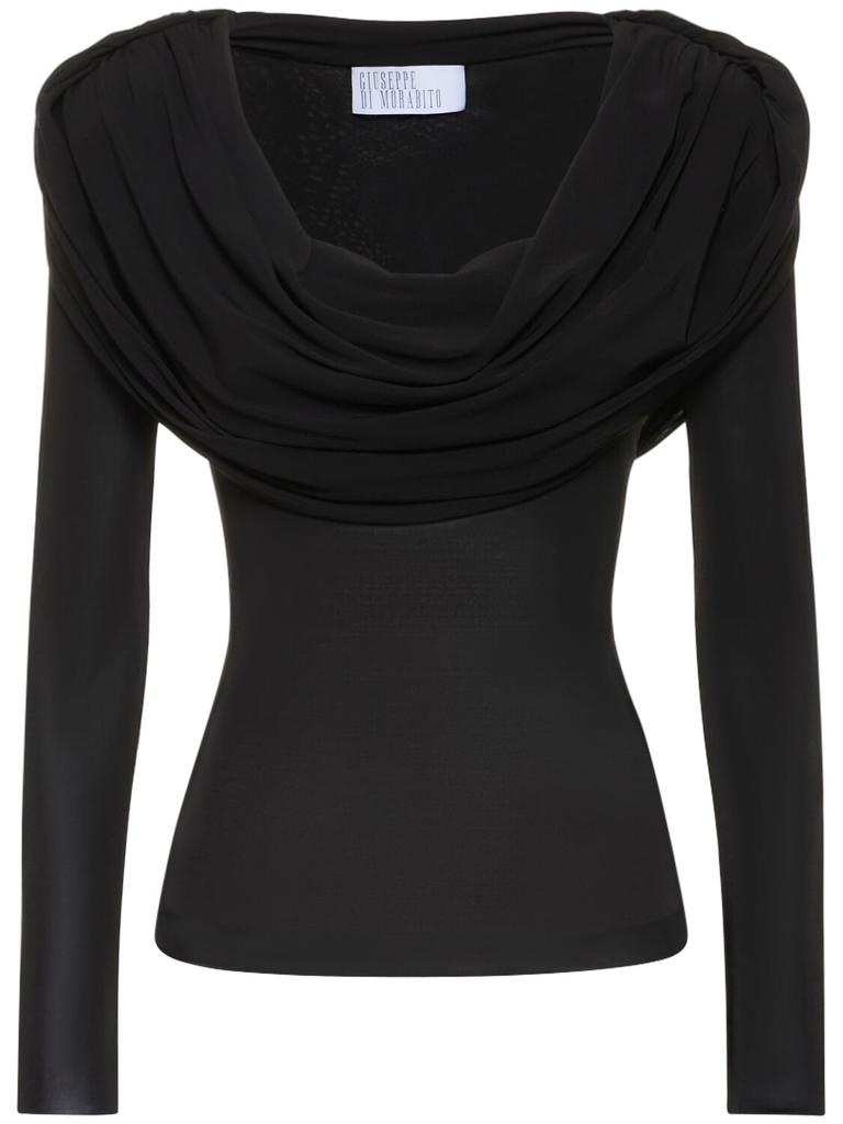 GIUSEPPE DI MORABITO Viscose Jersey Hooded Top