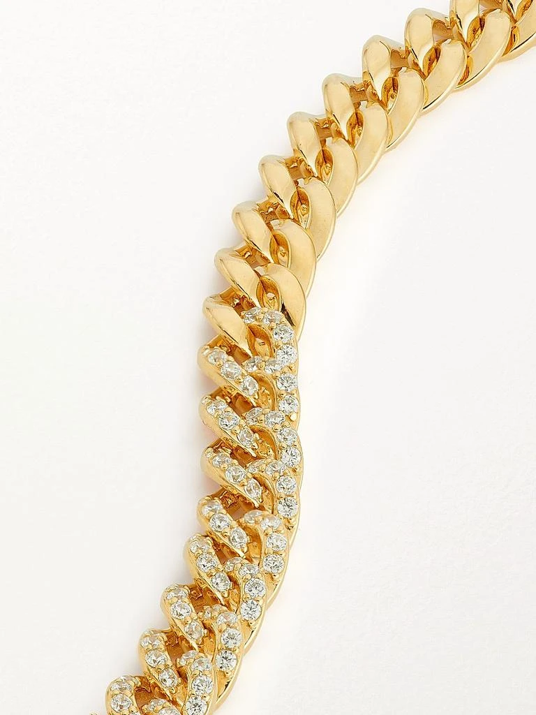 Adriana Orsini 18K Goldplated Silver & Cubic Zirconia Curb-Link Collar Necklace 3