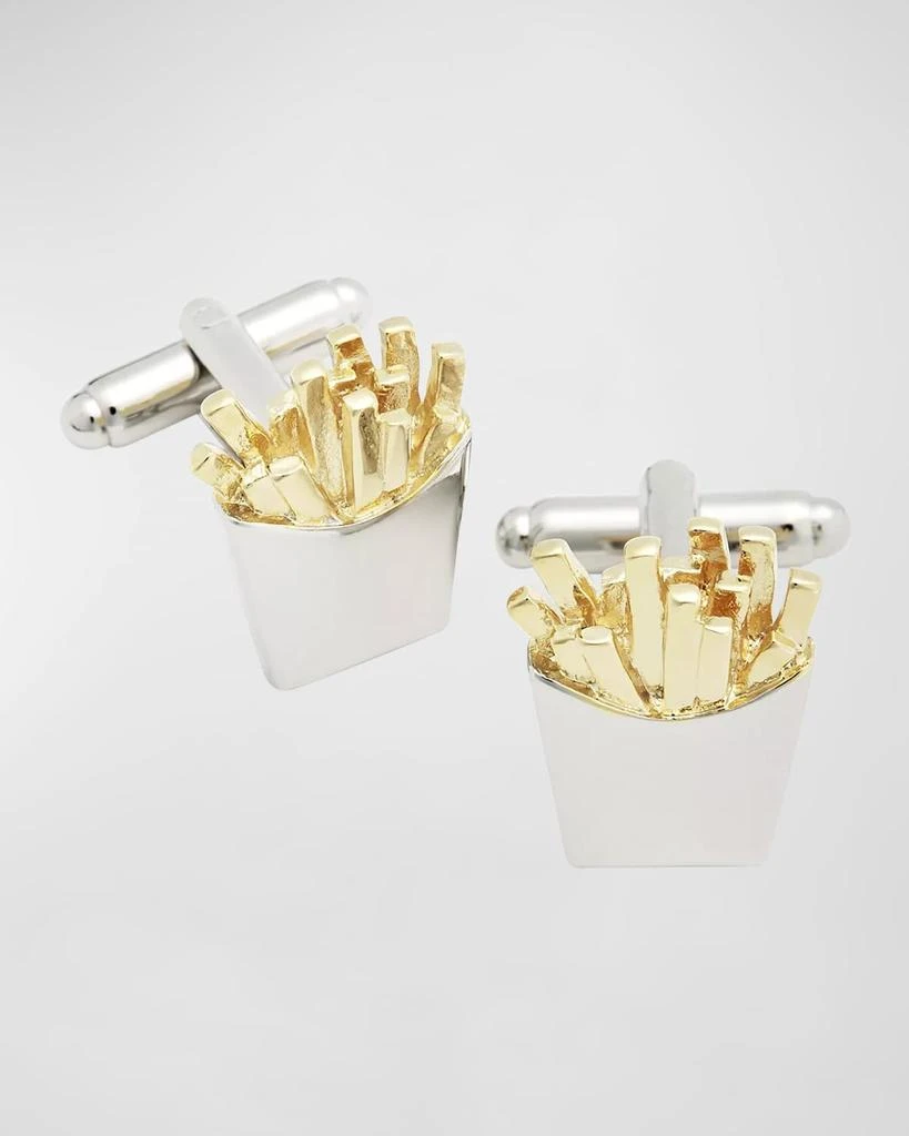 LINK UP Men's Two-Tone French Fries Cufflinks 1