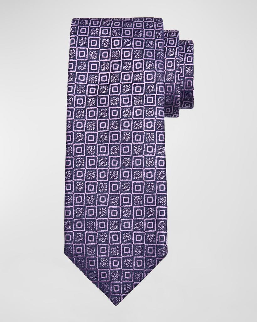 Charvet Men's Tonal Geometric Silk Jacquard Tie