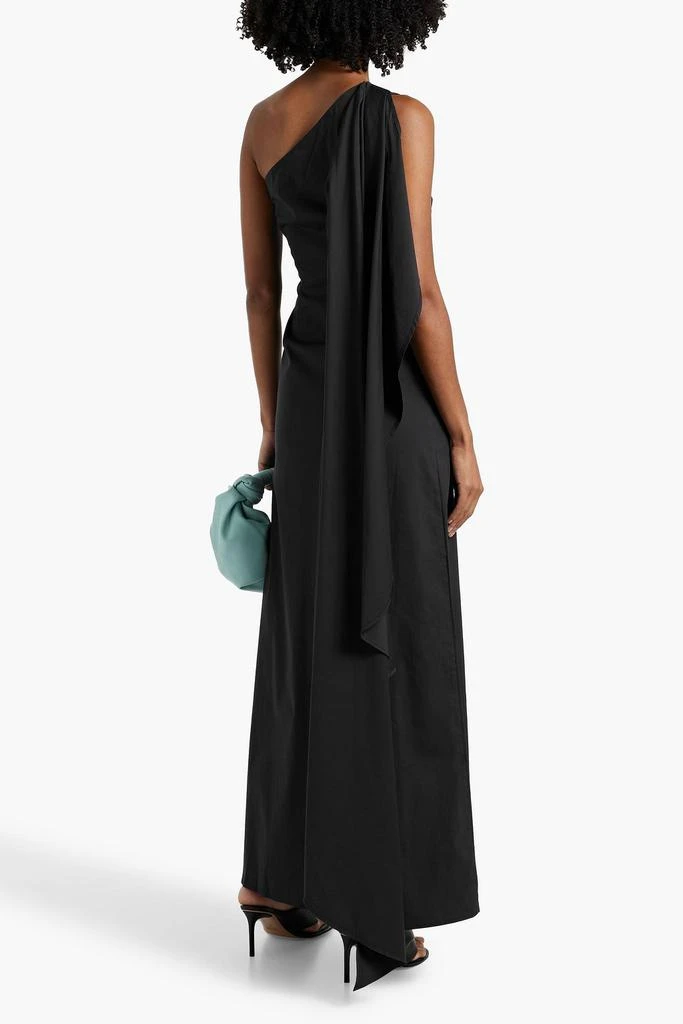 Simon Miller Dune one-shoulder draped stretch-cotton poplin maxi dress 3
