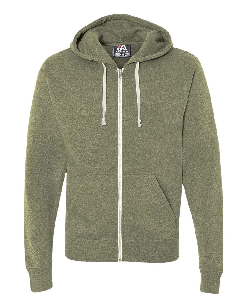 J America Triblend Full-Zip Hooded Sweatshirt 4