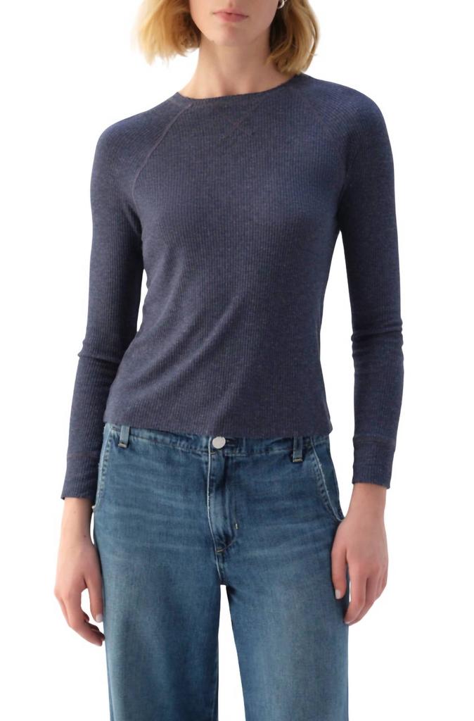 AMO Lovely Rib Tee In Neptune