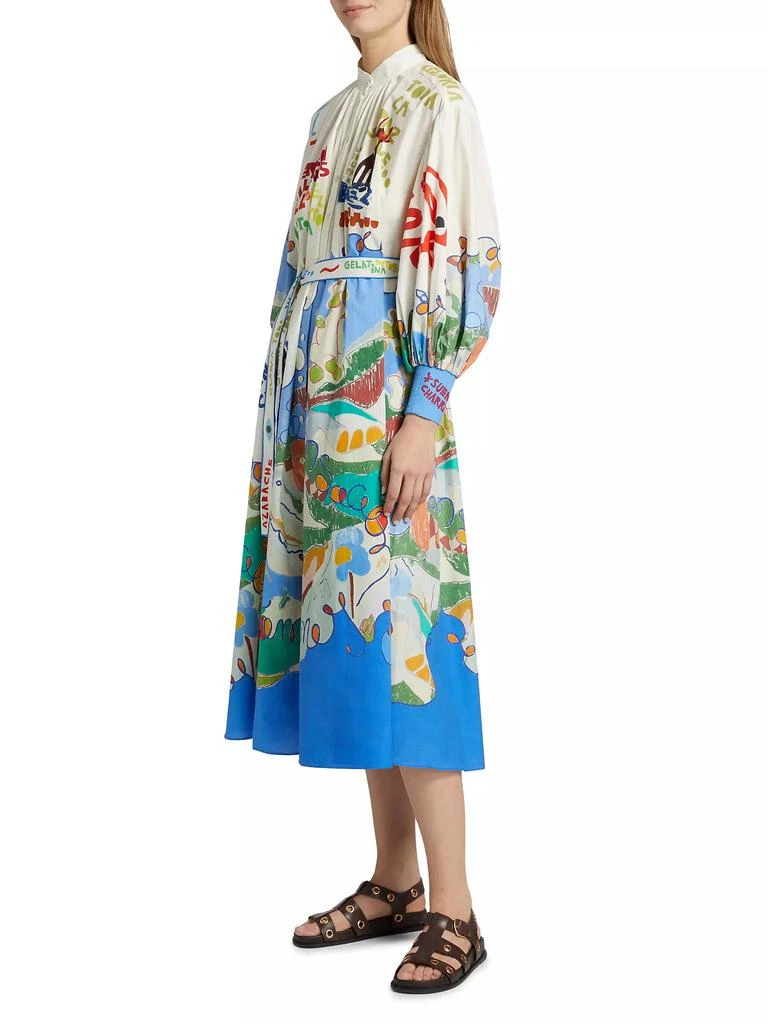 ALÉMAIS Nadia Graphic Cotton Shirtdress 4