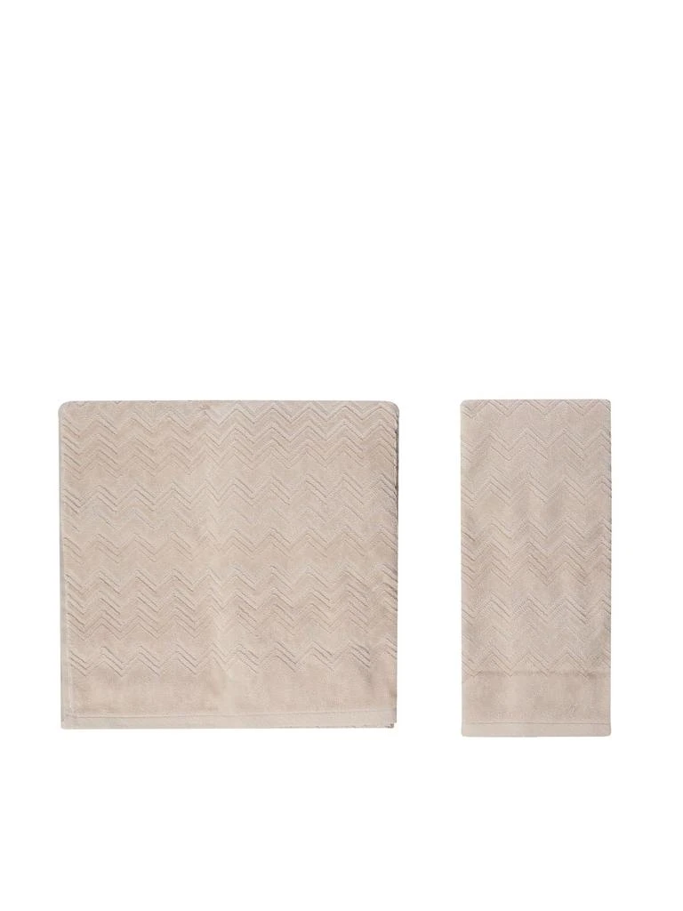 Missoni Home Missoni Home Chalk 2 Pack Zigzag Patterned Towels 1