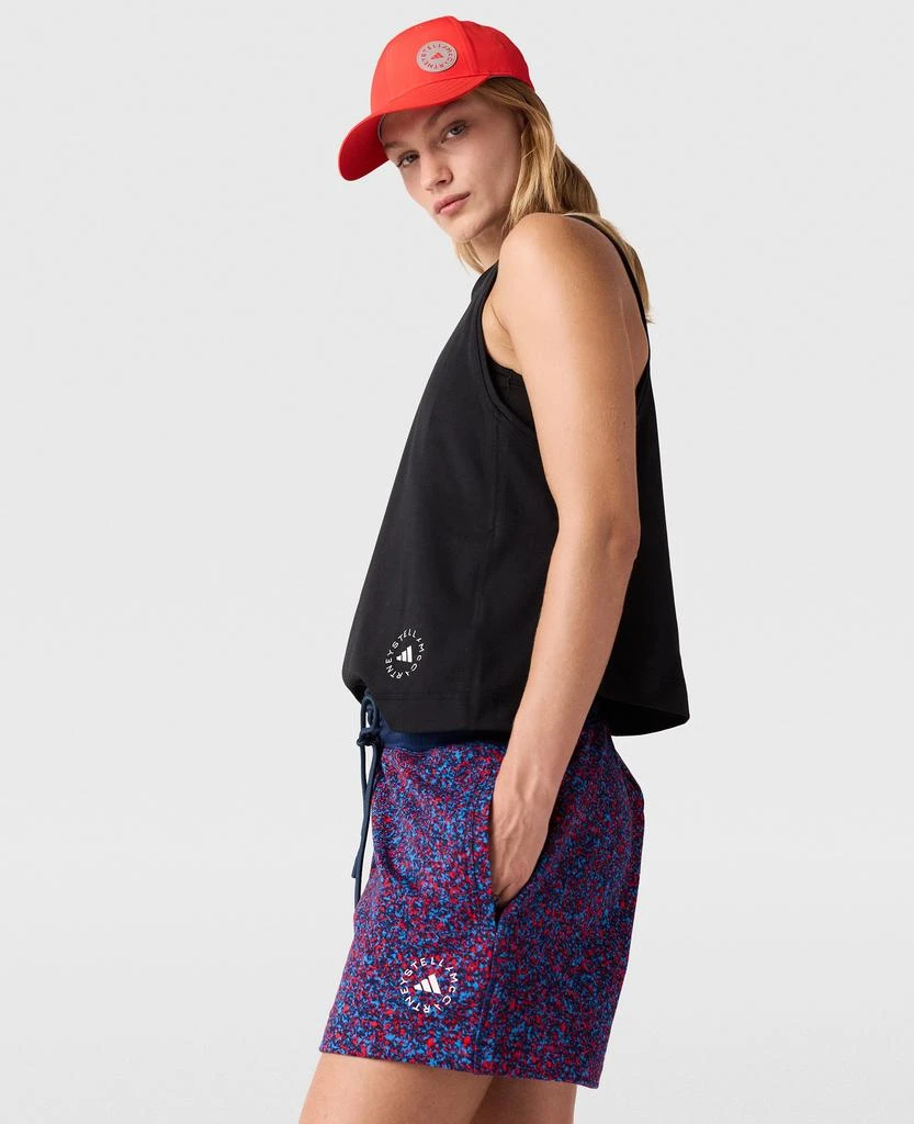 Stella McCartney Stella McCartney - TrueLife Logo Shorts, Woman, Bahia Blue/Active Red/Navy, Size: XL 1
