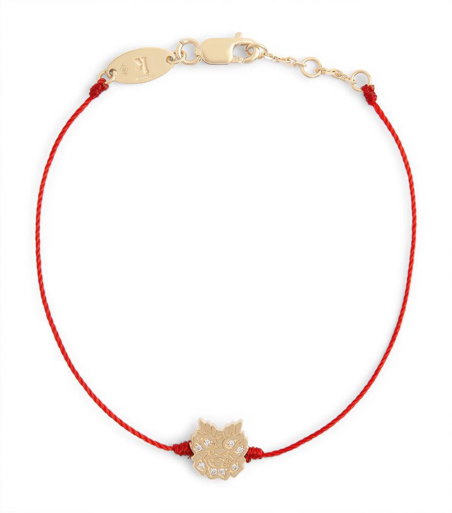 Redline Yellow Gold and Diamond Lucky Dragon Bracelet