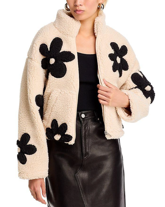 Blank NYC Floral Faux Fur Jacket 1