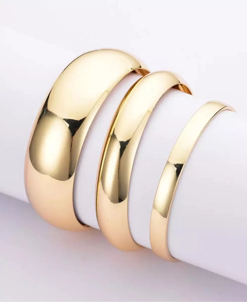 ADORNIA Gold 3-Bangle Set 5