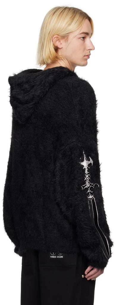 Thug Club Black Pack Sword Faux-Fur Hoodie 3