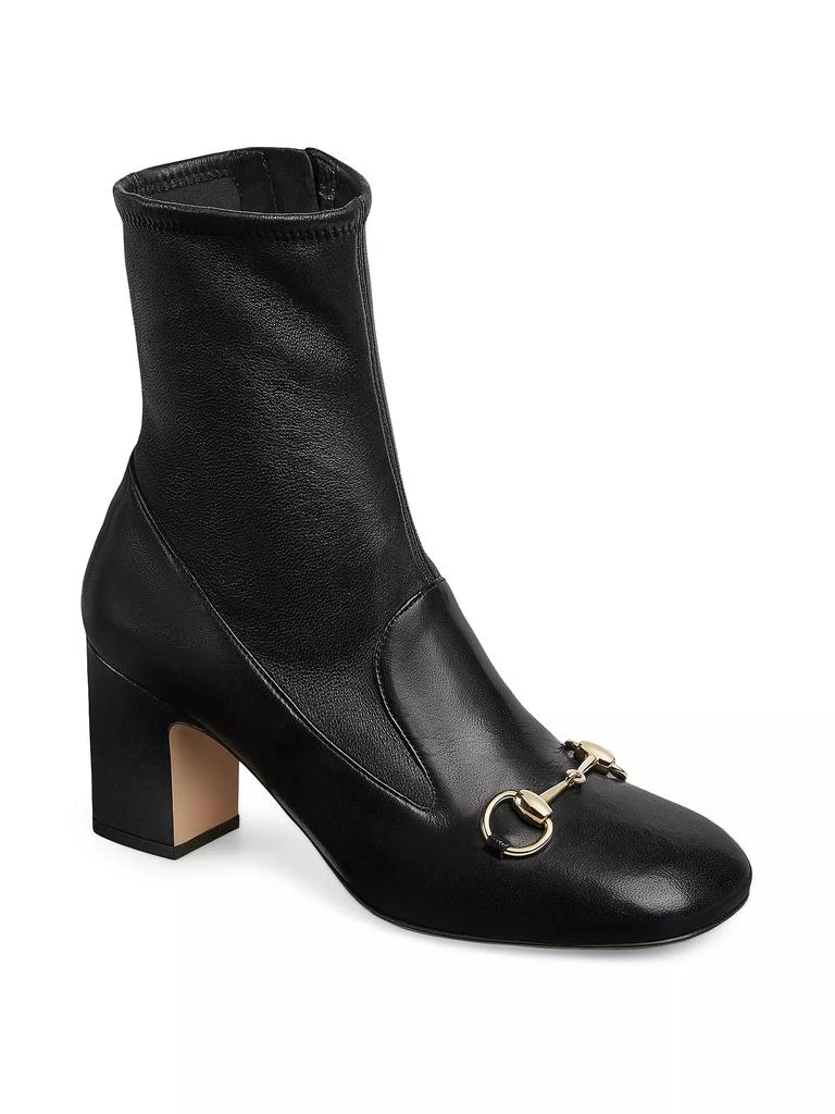 Gucci Horsebit 75MM Leather Booties 2