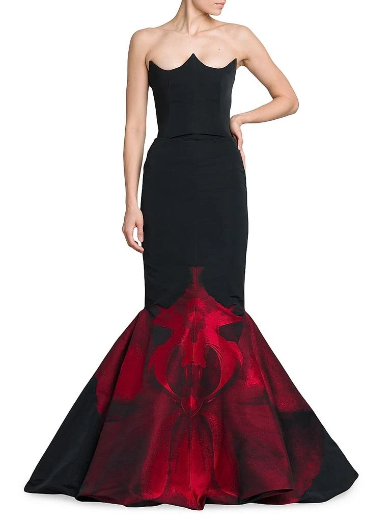 Strapless Orchid Print Mermaid Gown  On Sale Now with Up to 61% Off |  Discover Exclusive Deals & Savings at BeyondStyle  Authentic Alexander  McQueen strapless|Women's|women's|dresses|floor-length|print|10|mermaid|women's  apparel|premier with Limited ...
