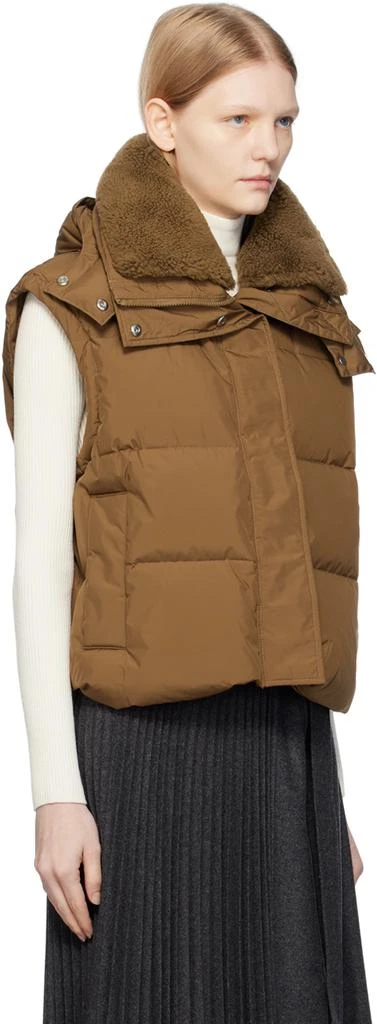 Yves Salomon Brown Belted Down Vest 2