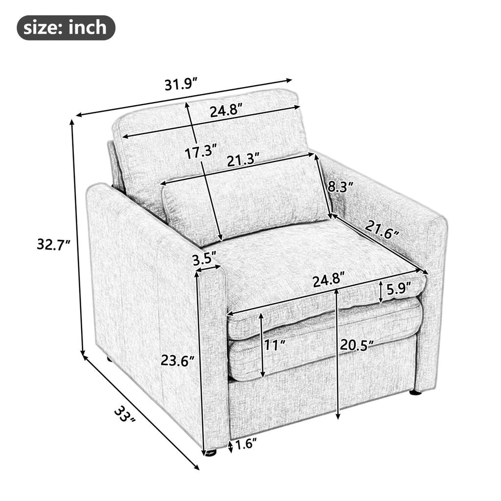 Streamdale Furniture Streamdale Cozy Upholstered Armchair 2