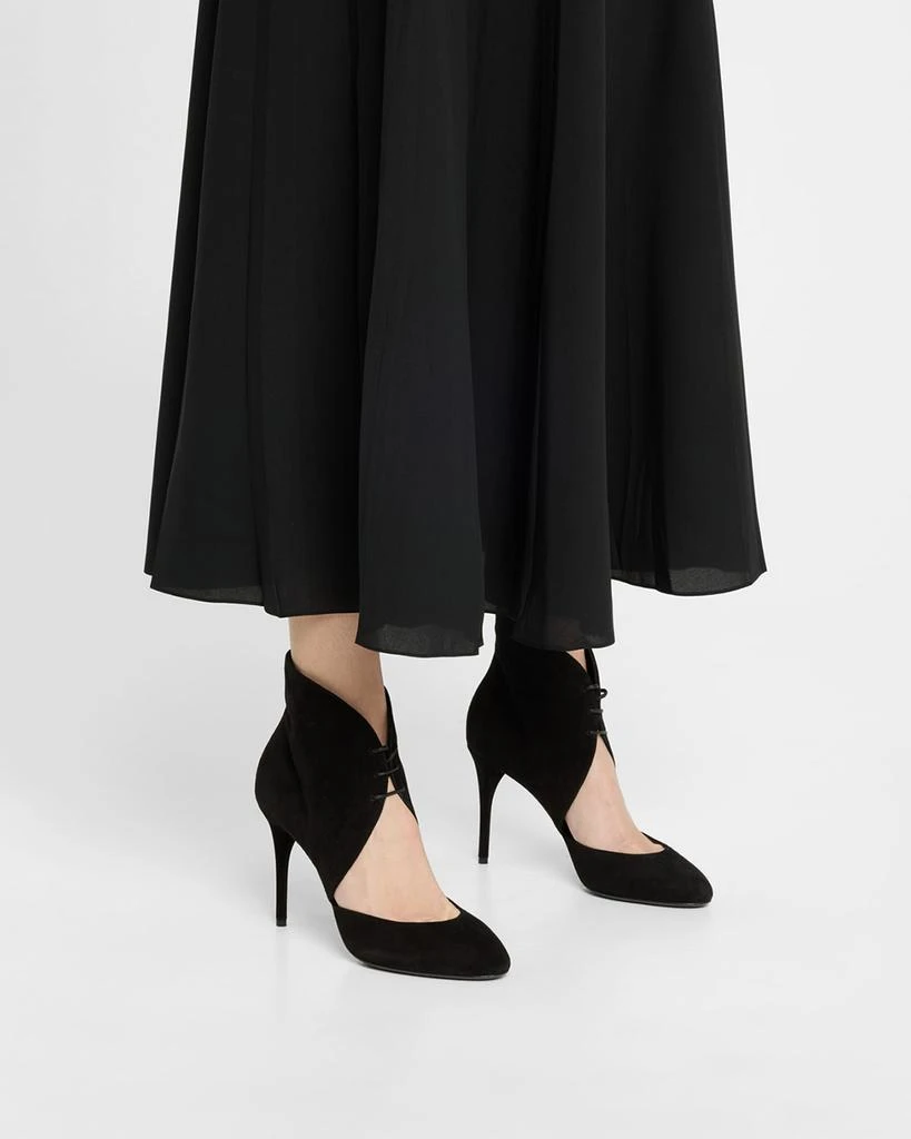 Alaia Suede Lace-Up Stiletto Pumps 2