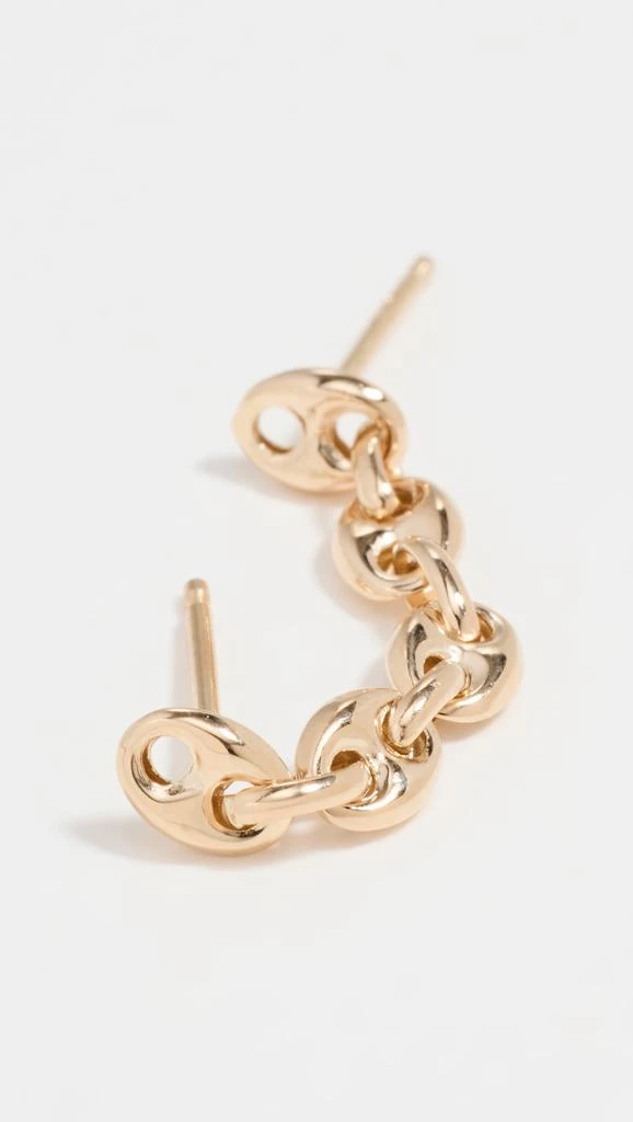 Zoe Chicco 14k Gold Linked Mariner Chain Double Stud Earring 3