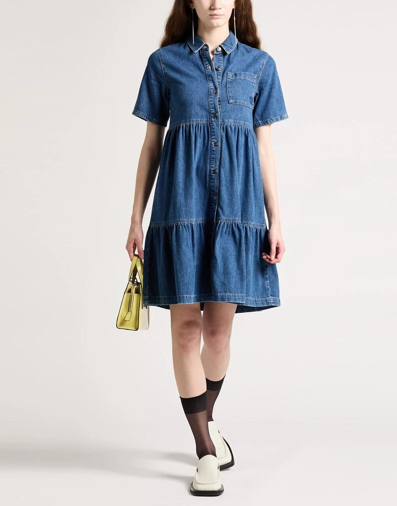 paris blues denim dress Mackie Navy Velvet Sleeveless Skater Mini Dress – Club L London main image 0