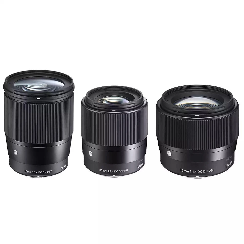 Sigma Beauty 16mm, 30mm, 56mm f/1.4 DC DN Contemporary 3-Lens Kit for Micro Four Thirds