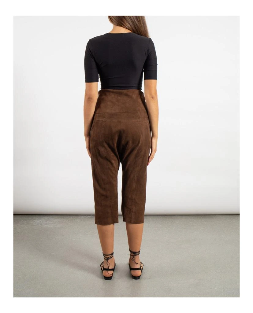 Yves Saint Laurent Cropped Suede Droped Shorts 5