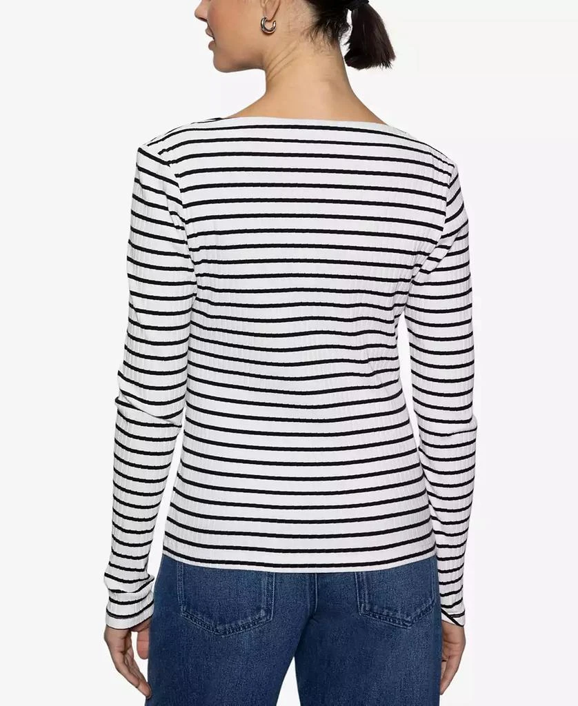 Sanctuary Women's Striped Boat-Neck Long-Sleeve T-Shirt 2