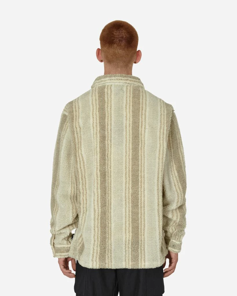 STUSSY Striped Sherpa Shirt Natural 3