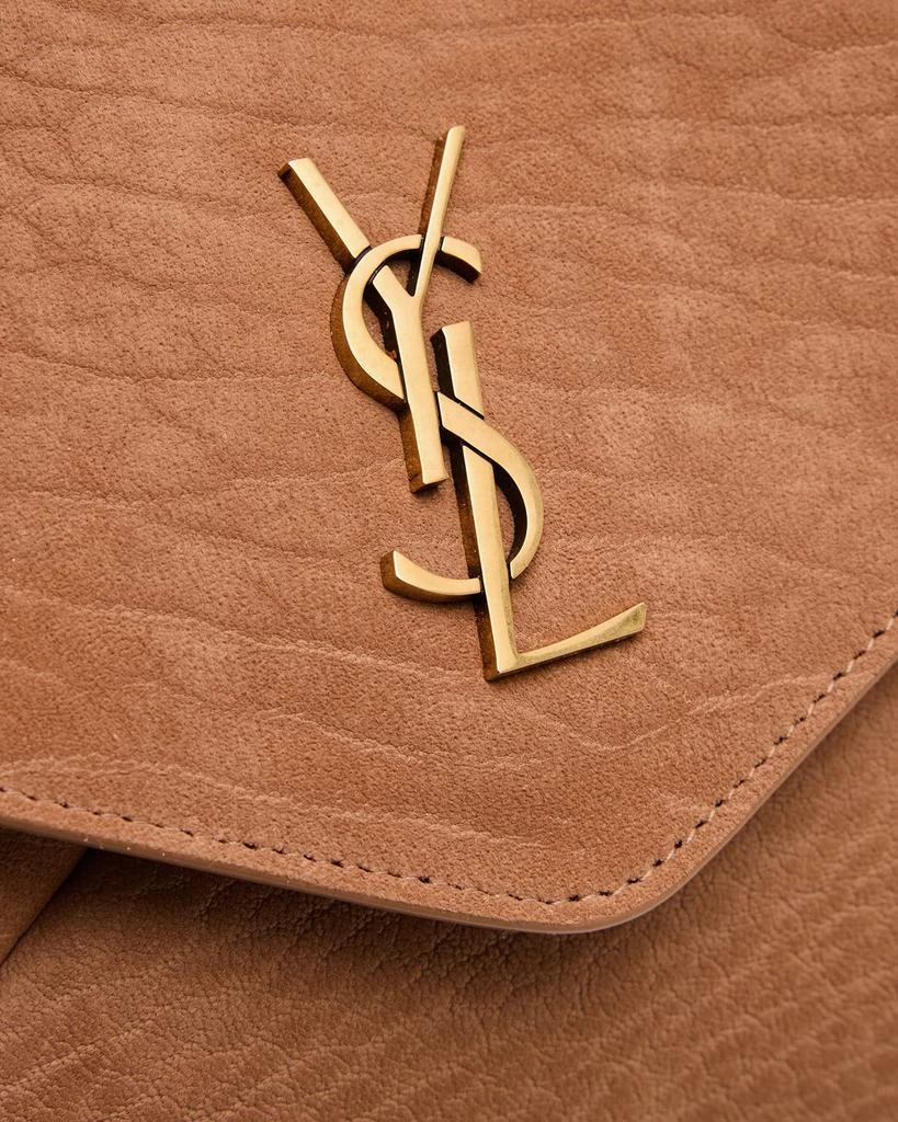 Yves Saint Laurent Large YSL Envelope Pouch Clutch Bag in Pebbled Leather 5