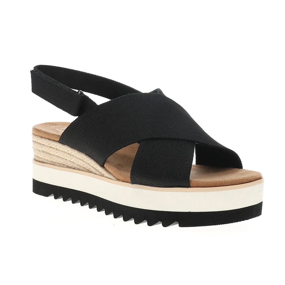 TOMS Diana Crossover Platform Wedge Espadrille Sandals 2