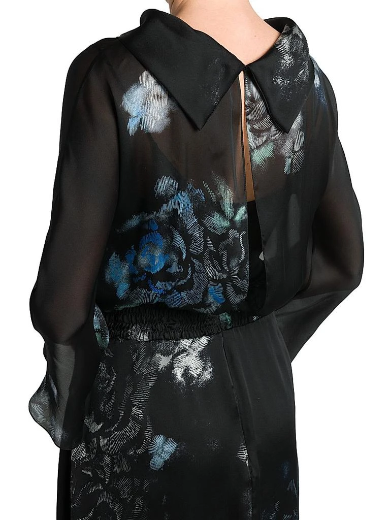 Floral Silk Long-Sleeve Maxi Dress  On Sale Now with Up to 31% Off |  Discover Exclusive Deals & Savings at BeyondStyle  Authentic Giorgio Armani  floral|lgbtq-owned or founded|collared|Women's|silk|women's apparel|long  sleeve|a-line|women's|premier ...