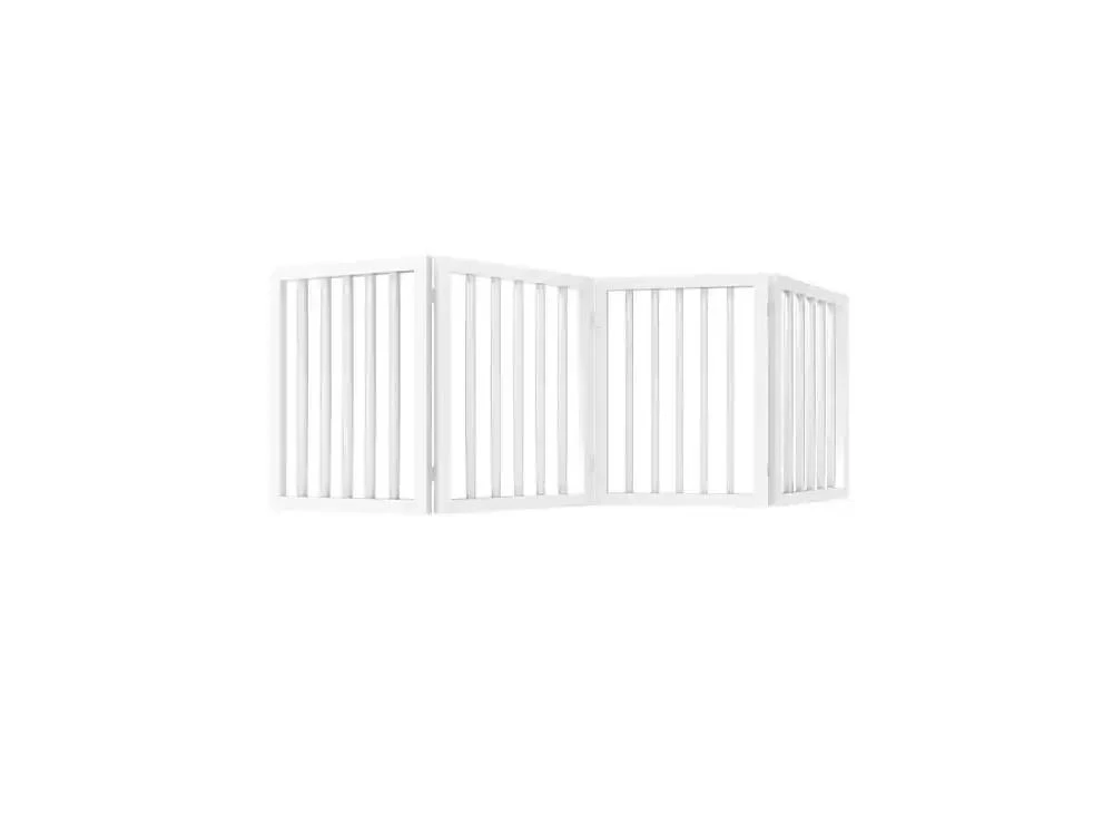 PetMaker Pet Adobe 4-Panel Indoor Foldable Pet Gate, White
