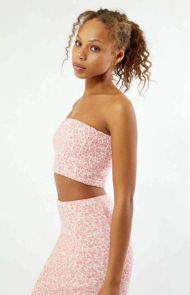 Roxy Floral Smocked Tube Top 2