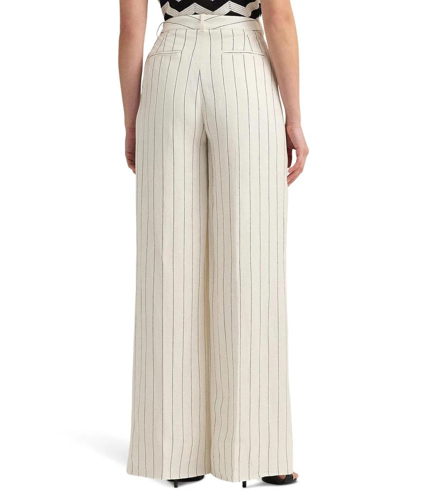 Ralph Lauren Striped Linen-Blend Wide-Leg Pants 2