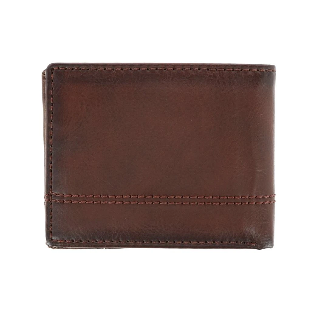 Columbia Men's Leather RFID Slim Bifold Wallet with Exterior Pocket 2