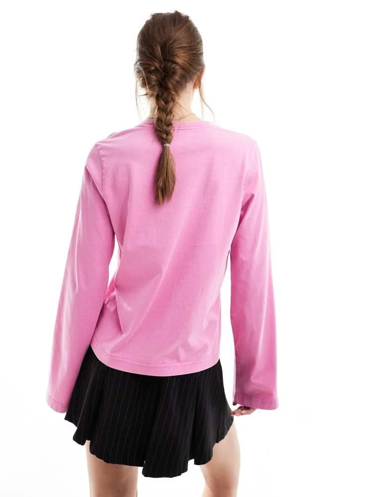 & Other Stories & Other Stories long sleeve top in pink 4