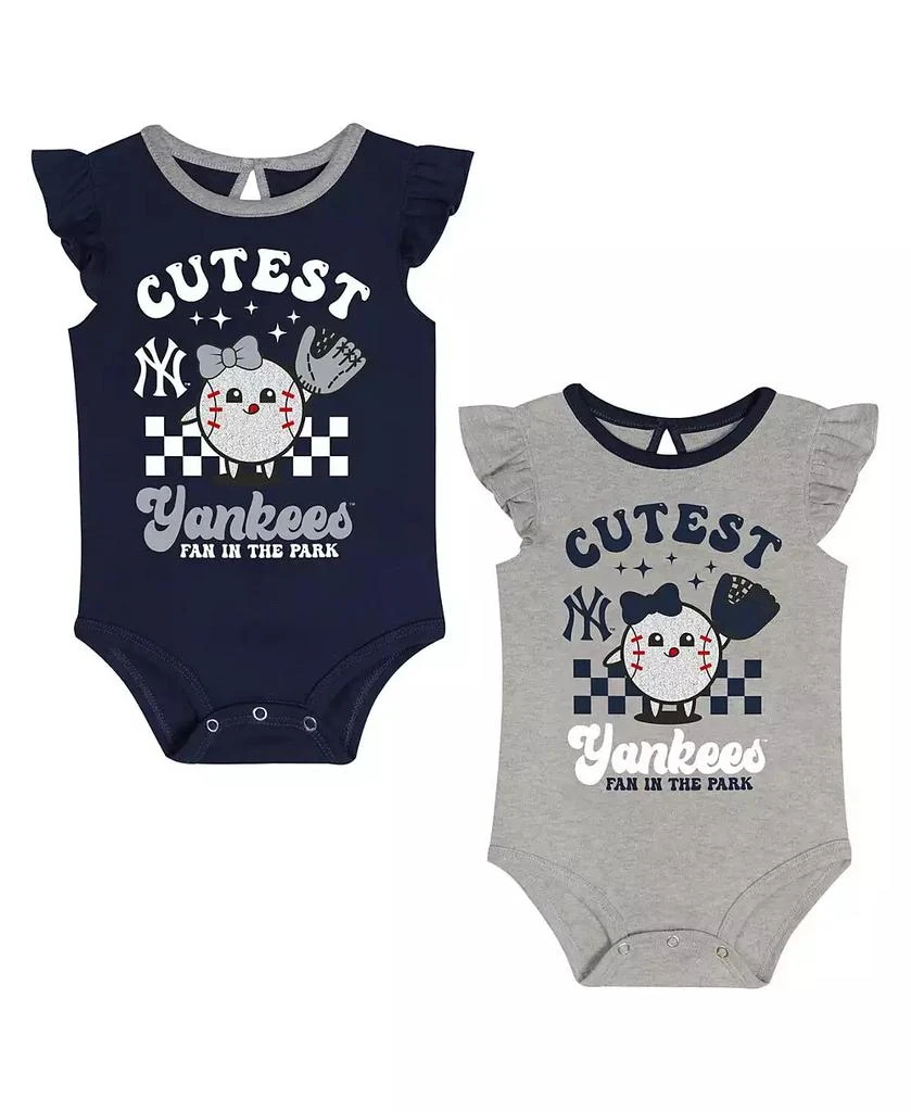 Outerstuff Newborn 2-Pack New York Yankees Cutie Ball Bodysuit Set