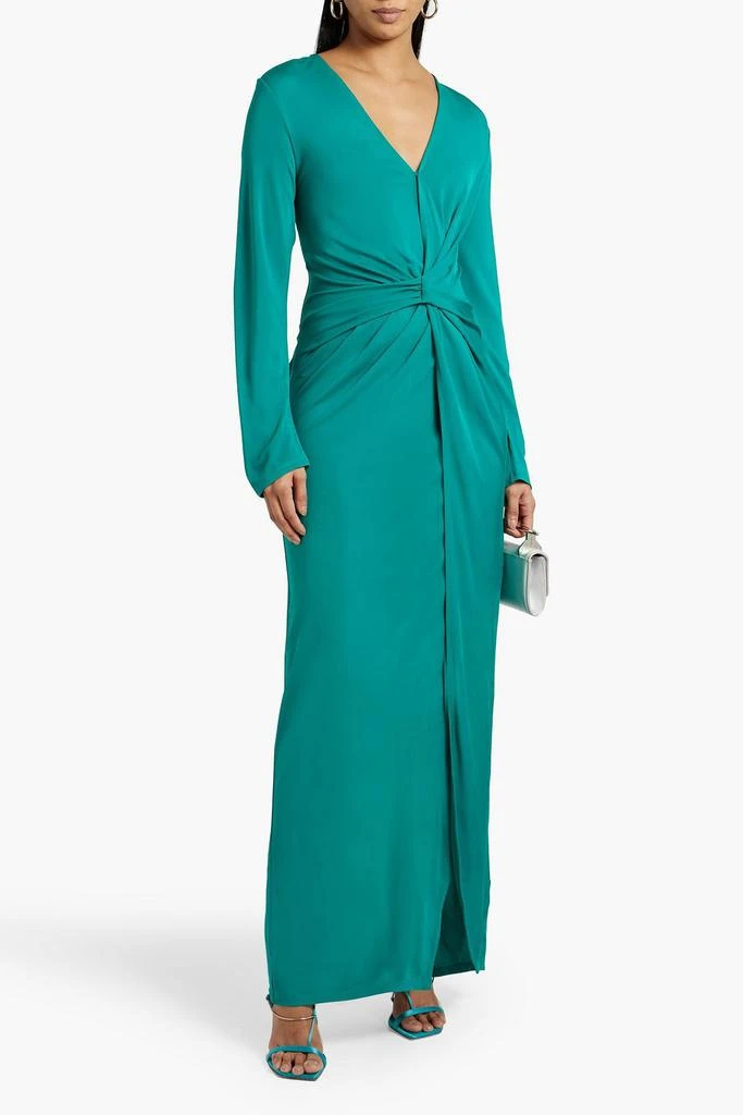 Diane von Furstenberg Addams draped satin-jersey maxi dress 2