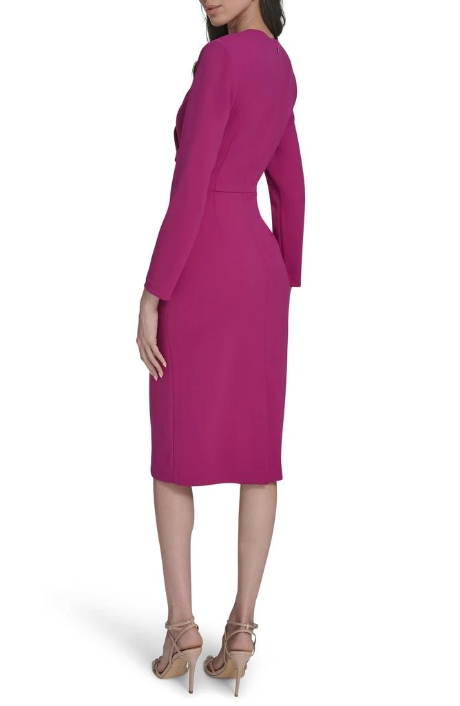 calvin klein sheath dress pink Calvin Klein 2P Bright Pink Lace Up Sleeveless Sheath Dress Womens 2  Petite New