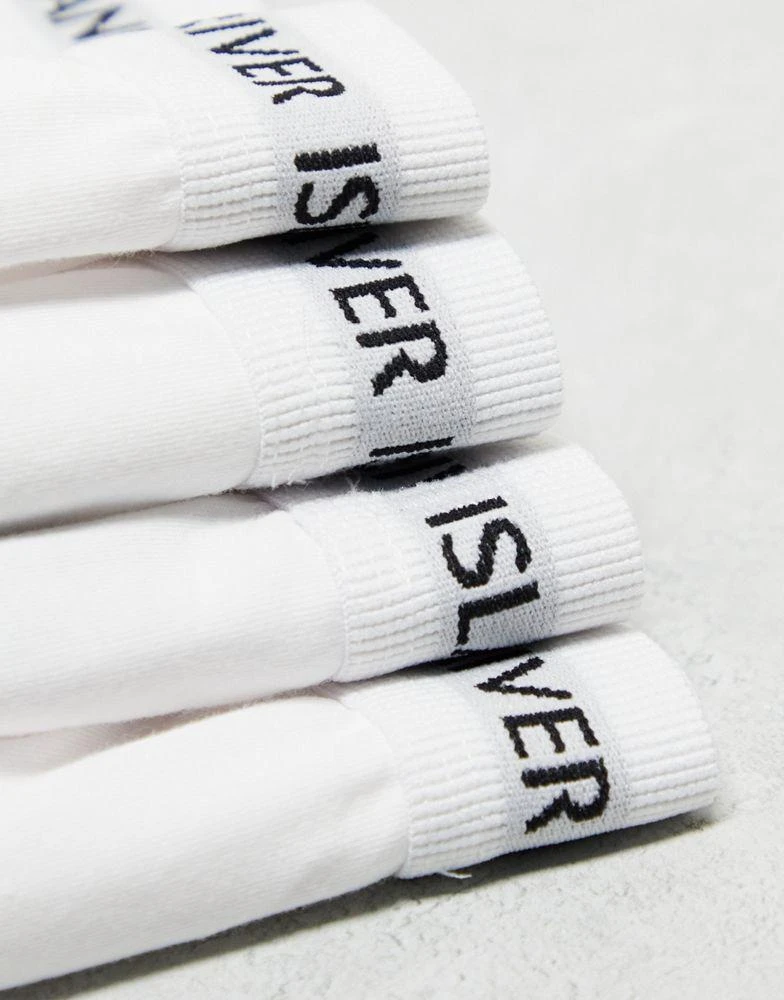 River Island River Island 4 pack ribbed waistband brief in white 2