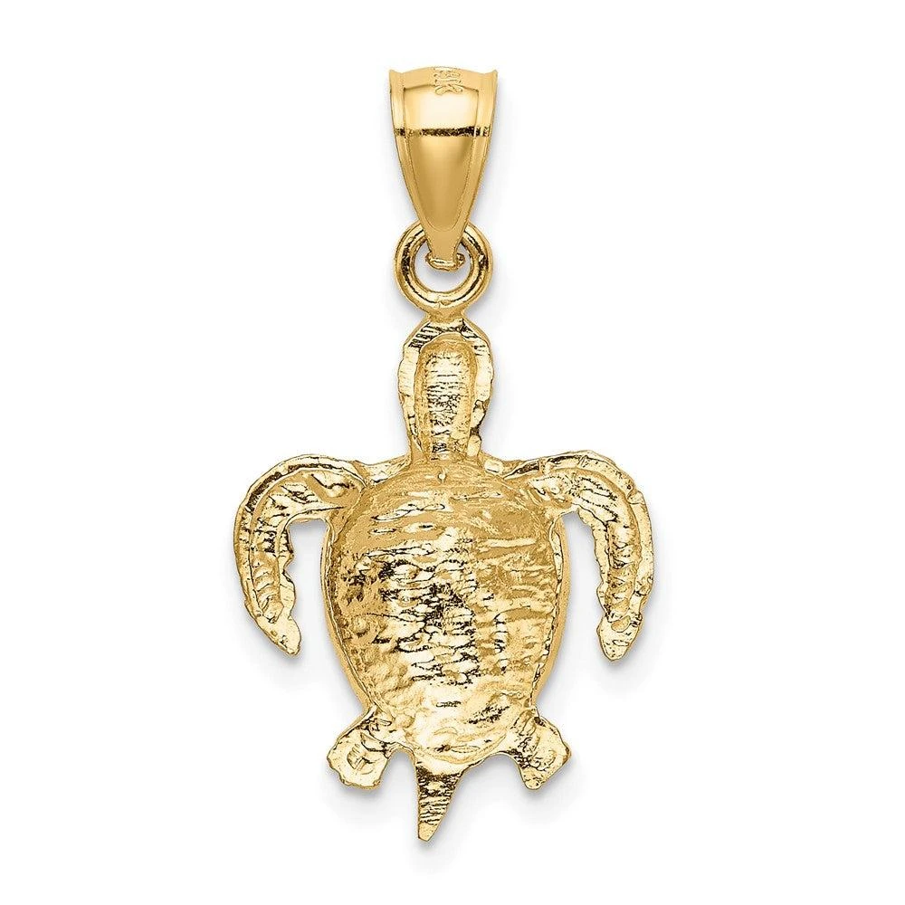 Diamond2Deal 10k Yellow Gold Turtle Pendant 4