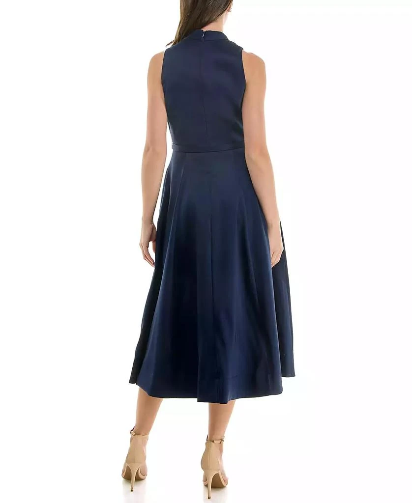 Taylor Women's Sleeveless Belted Mikado A-Line Dress 4